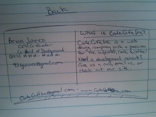 CodeCafeInc's tweet image. Here&apos;s a pre-design of our coffee cup business sleeves :D Still working on the front #CodeCafeIncComingSoon