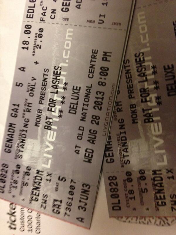 MsSwank's tweet image. Look what showed up today!!! Super excited for this show. #BatForLashes #MOKB