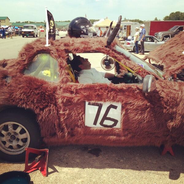 24hours of LeMons in Joliet was a bust today. Our furry car couldn't take the heat...