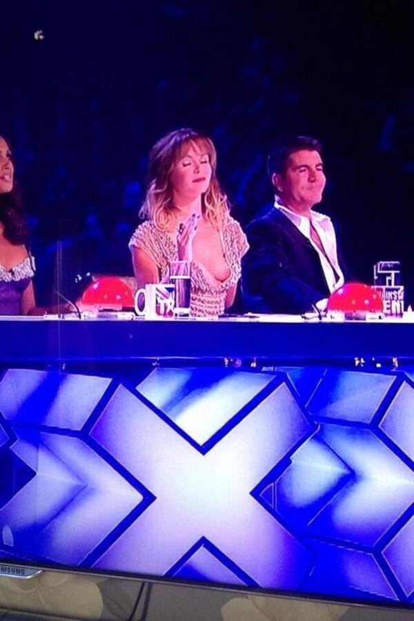 Mike on X: So Amanda holdens left tit did fall out #BGT