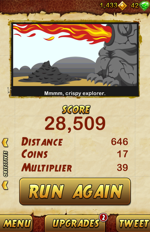 HasanBabam's tweet photo. I got 28509 points while escaping from a Giant Demon Monkey. Beat that! http://t.co/GAG2yUZnDp http://t.co/C1pt9Pd4ej