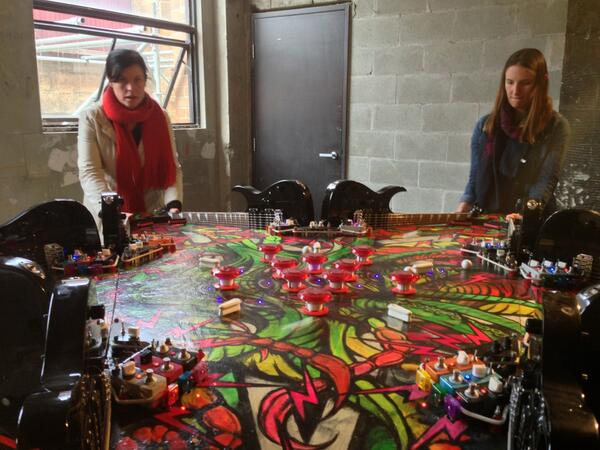 kathycleland's tweet photo. Lucas Abela's Pinball Pianola at Rocks pop up #ISEA2013 #iseeISEA http://t.co/N40iJLrFfX