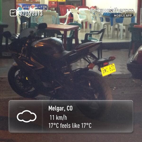 CamiloMadrid's tweet photo. #instaweatherpro app http://t.co/HGx01eToqU #weather now in #Melgar   Las bellas motos en Melgar http://t.co/XVhEqYIJ27