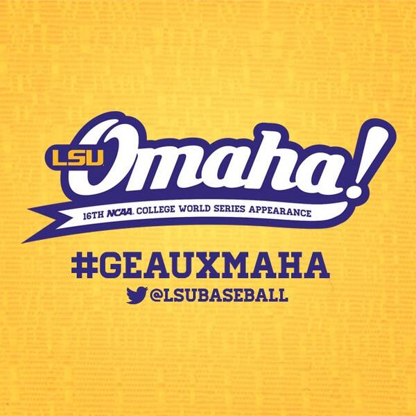 LSUbaseball's tweet photo. LSU 11 Oklahoma 1 Final 
LSU is headed back to Omaha for the 16th time!
#Geauxmaha http://t.co/zwt1ufjigy