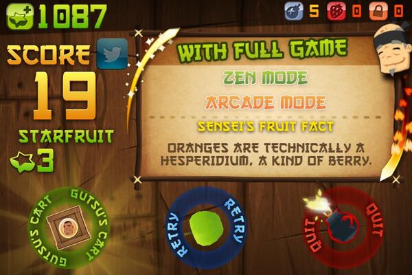 CollinsAsante4's tweet photo. I just sliced 19 fruit in Classic Mode on Fruit Ninja for iPhone! http://t.co/y9tqQjBOZK http://t.co/OsG5HbCrDQ