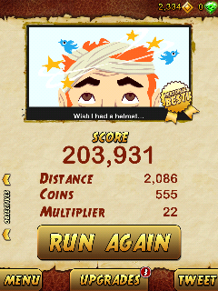 abhifun3's tweet photo. I got 203931 points while escaping from a Giant Demon Monkey. Beat that! http://t.co/Jjiraxp83g http://t.co/2DpFIBFVi1