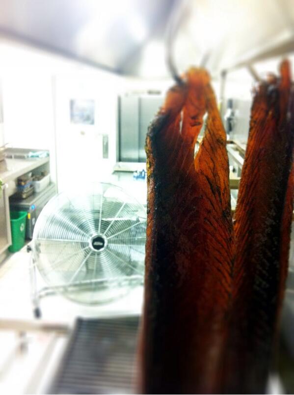 Finishing the 'ham' for tomorrow nights dinner