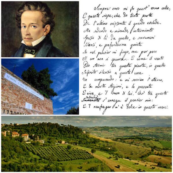 Oggi vi portiamo in un luogo magico e poetico: il colle dell'Infinito a #Recanati che ispirò Giacomo Leopardi #marche