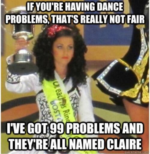 The ultimate #IrishDancerProblems.