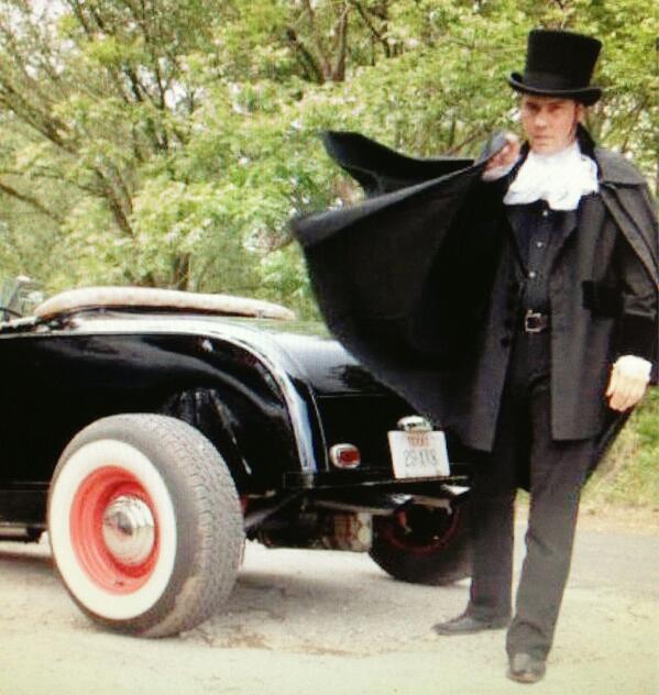 jessedayton's tweet photo. As Capt Clegg from Rob Zombies Halloween 2 film w/ a 32' Ford http://t.co/5YpZkp1PYV