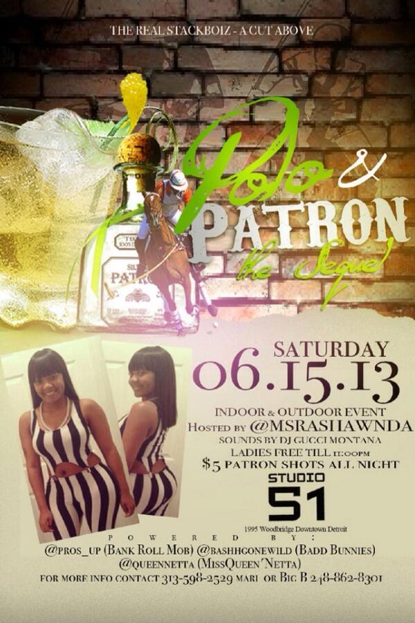 N8Ball_772's tweet image. Be at studio 51 saturday #PoloAndPatron #RealStackBoiz