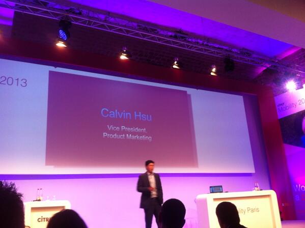 CitrixFrance's tweet image. Calvin Hsu, VP Product Marketing about Project Avalon and #XenDesktop7 #mobilityparis