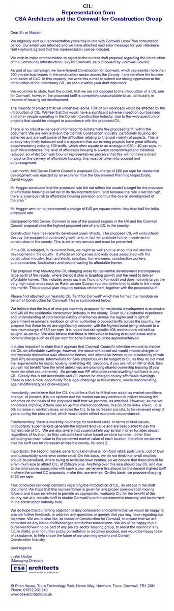 Build4Cornwall's tweet image. We recently submitted our response to Cornwall Council on the proposed Community Infrastructure Levy and here it is.