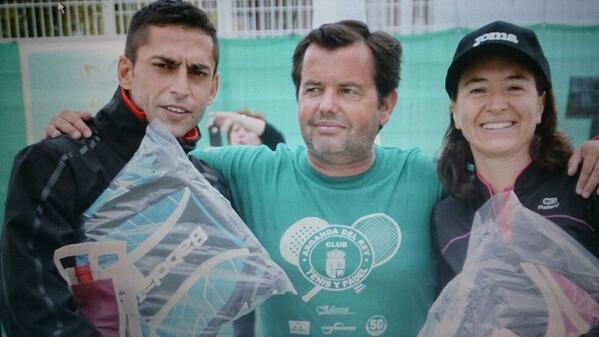 Campeones de la categoria mixta absoluta del III torneo de padel CTP Arganda del Rey. Dos grandes Gladys y Antonio.