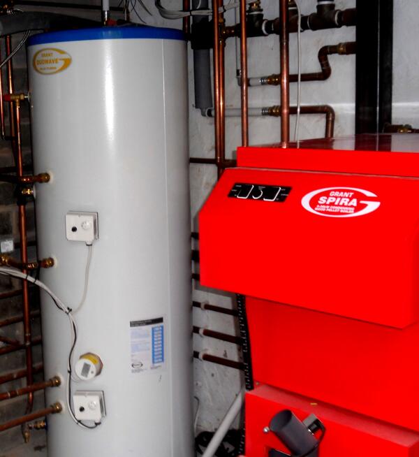Biomass Boiler installation <a href="/myGrantUK/">Grant UK</a> #BiomassBoiler #RenewableEnergy