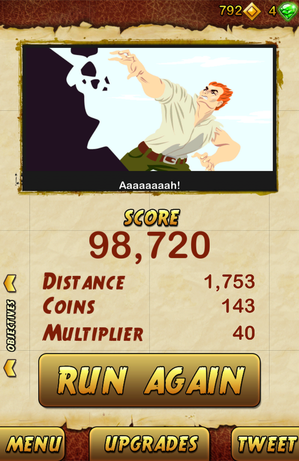 HasanBabam's tweet photo. I got 98720 points while escaping from a Giant Demon Monkey. Beat that! http://t.co/GAG2yUZnDp http://t.co/XQ0lmM51GA