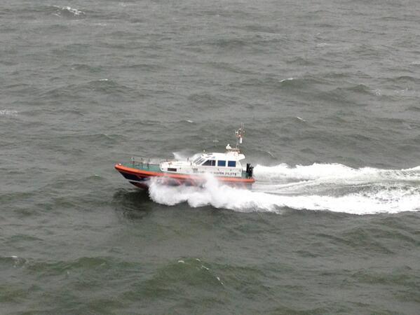 Harwich Haven Pilot launch approaches to pick up departing Pilot - departure Felixstowe. <a href="/UKPILOTS/">UK Maritime Pilots Association (UKMPA)</a> <a href="/MaerskLine/">Maerskline Crew</a>