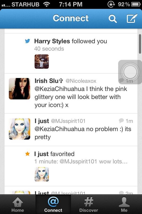 chickkeeeen's tweet photo. Omg scared me!i tot the real harry styles followed me!and i didnt breathe for 3 seconds!then i check and im liek oh http://t.co/XYpL3XsoJR