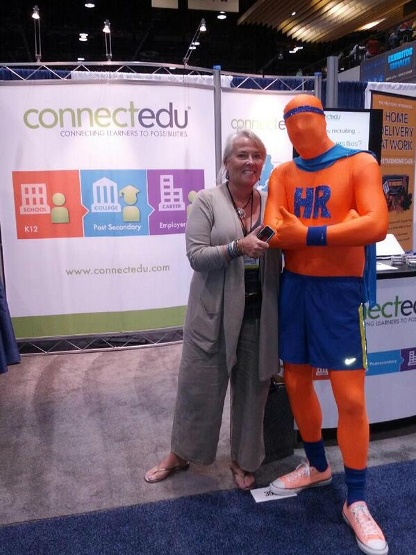 HR Man stops by. Maybe he's looking to recruit an entry level sidekick? #SHRM #collegerecruiting @quantumworkforce