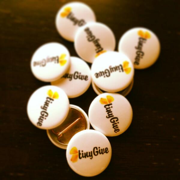tinyGive's tweet image. Look what we have! #tinybuttons for #tinygive