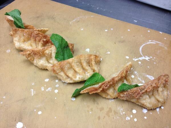 Fried hummus dumplings!!
Great idea!!