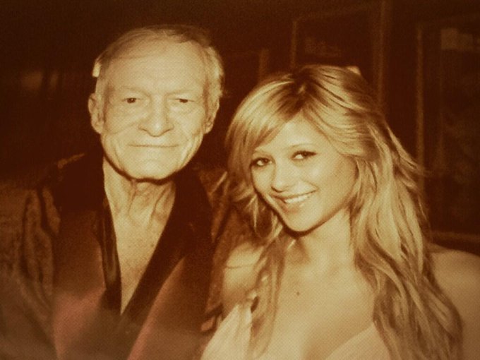 The man who changed my life, thank you for all you've done @hughhefner <3 @crystalhefner @PlayboyDotCom