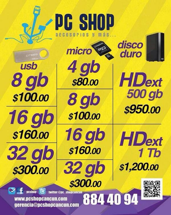 InformateCancun's tweet photo. Te hace Falta espació para Guardar tu Información? Nuestros amigos de @pc_shopcancun tienen la Solución! @Rafa83 http://t.co/rd9NIiHRo0