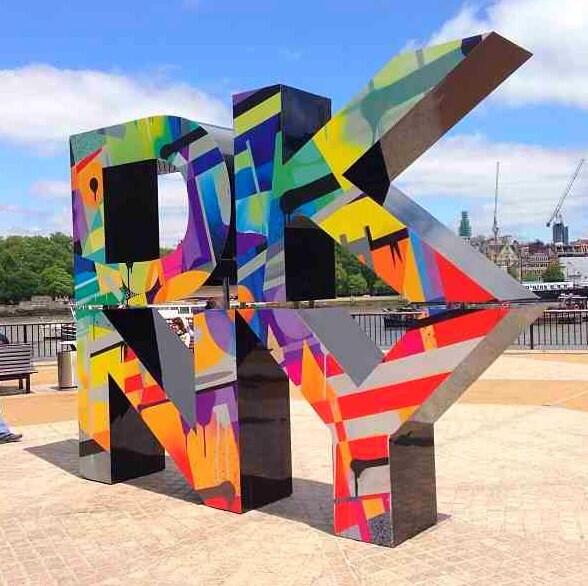 ROIDSMSK's tweet photo. My instillation piece for the #DKNYArtworks project at the south bank #Roids #london http://t.co/MhBN1NVPIA