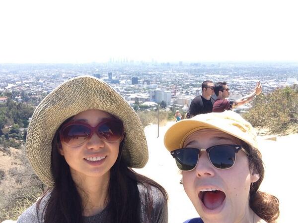 KimBuenrostro's tweet photo. We love working out! Hiking at Runyon #LA #summertime @ChefKuniko http://t.co/8X73qO2VPb