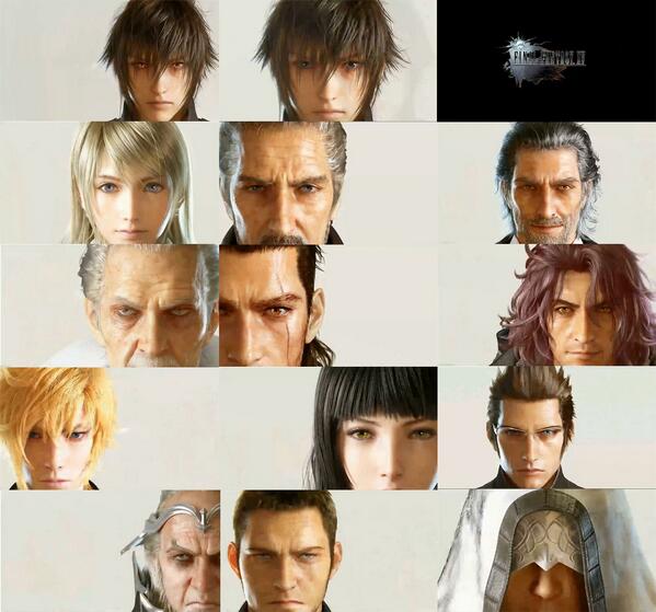 Aibo در توییتر Ff15 旧ヴェルサス Pvより キャラ一正面顔の一覧 メインキャラもだいぶん印象変わってますね Http T Co Y7hrhvjz8i