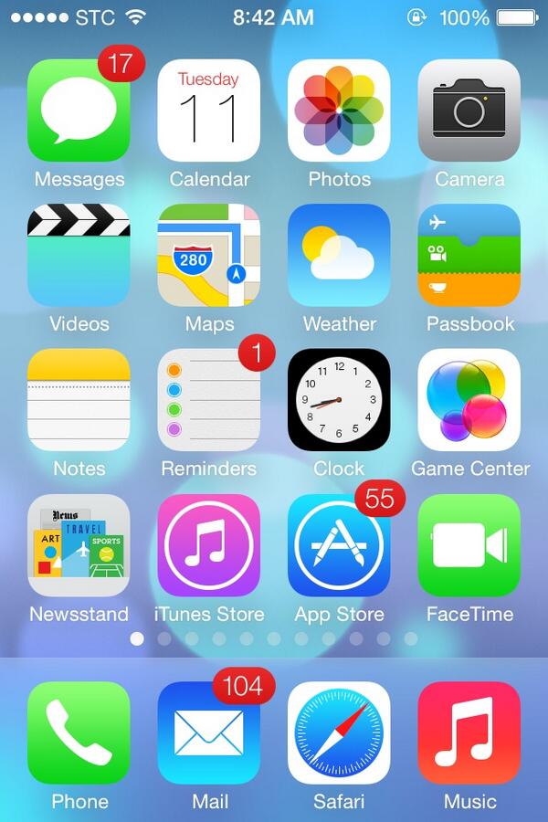 iMosa_'s tweet photo. ios7😜 http://t.co/pPTqMTFCQA