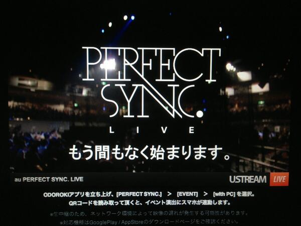 YUI_1987's tweet image. PERFECT SYNC 中継！！！
#YUI 
#PERFECTSYNC