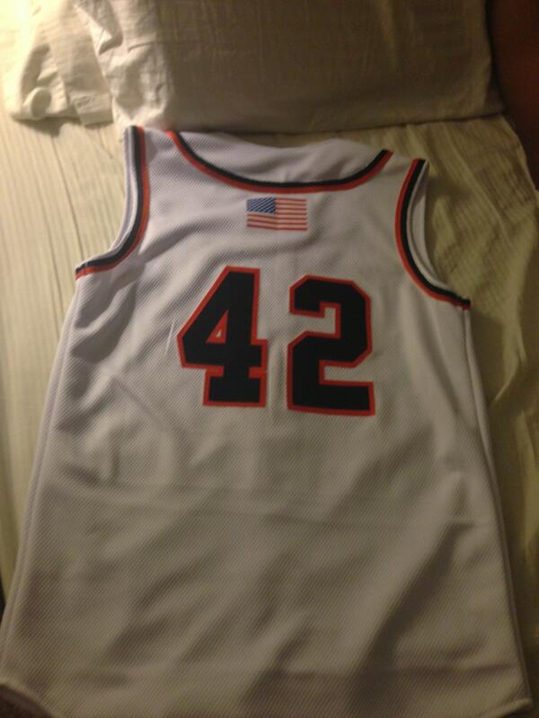 My son Allstar Jersey &amp; his new number. He was SO inspired by the  movie 42 and how Jackie Robinson played the game .