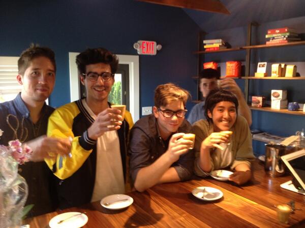 BTBookstore's tweet photo. Friends from Providence came for a visit and some Cortados to celebrate their graduation from @risd http://t.co/N2p8CELMbw