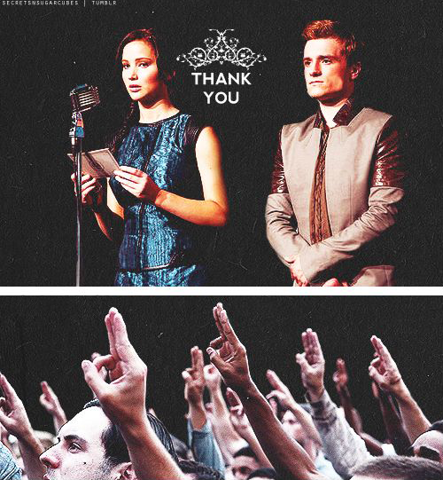"I want to give my thanks to the tributes of District Eleven." - Katniss (Shared from lions.gt/8Tbn08 )