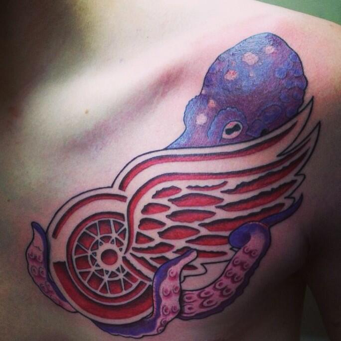 Detroit Red Wings Octopus  detroit red wings octopus tattoo  Google  Search  Wings tattoo Red tattoos Octopus tattoo