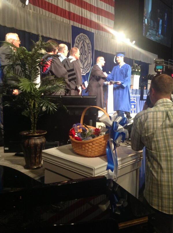 NAHSBlueEagle's tweet photo. Student of #nahs2013 class receive diploma http://t.co/0ehHo3eKzm