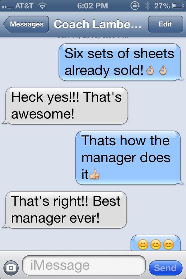 sadiemariereed's tweet image. I manage for the best coach and team ever! I love all of yall! love doing what i do!! @CodyLambert88 #mangerproblems