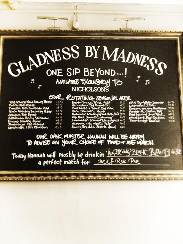 Nicholsonspubs's tweet image. RT @pubpooch: Gladness by madness, available from Friday if the grumpy Guv hasn't downed it all himself! #glutton