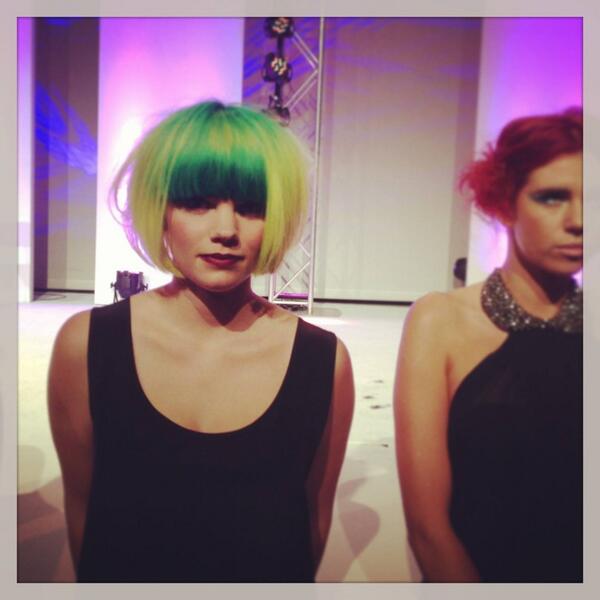 Blazehair's tweet image. Models from our show in Sydney #hairexpo #Katalyst2013 #candycolours