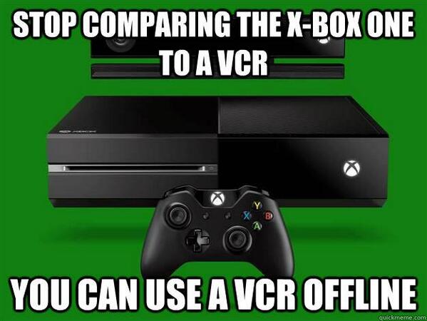 g33king out on twitter stop comparing the xboxone to a vcr