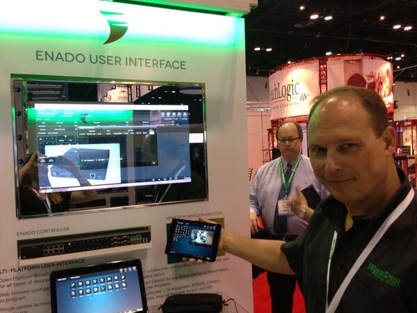 katieshort's tweet image. Adam Kent, creator of @enadocom, showcases @wyrestorm1 browser-based UI on any web-enabled or #mobile device