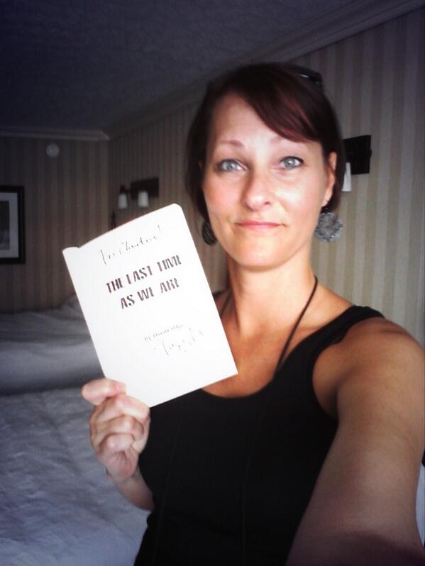 Lessonistas's tweet image. Proudly displaying signed copy of Taylor Mali's "The Last Time as We Are" at AP English Readers Conference