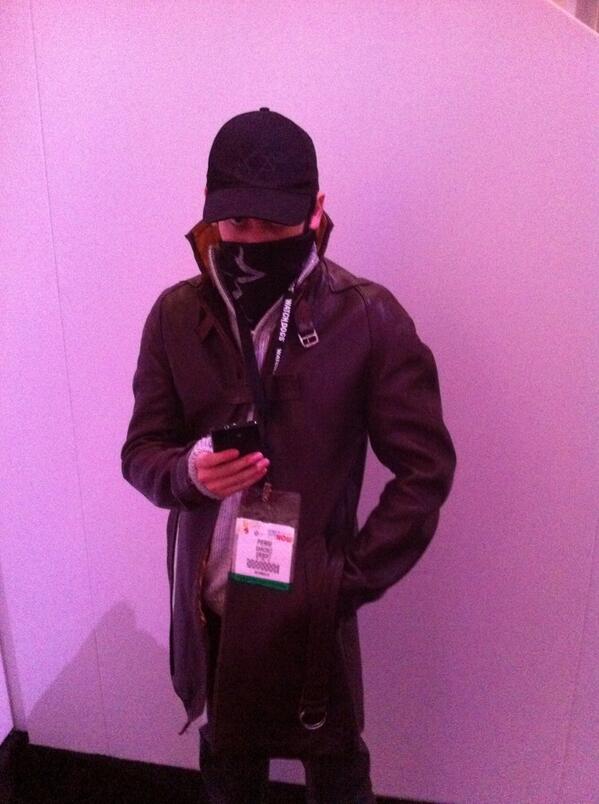 Ubisoft's tweet image. Spotted: The vigilante Aiden Pearce! #WatchDogs #UbiE3