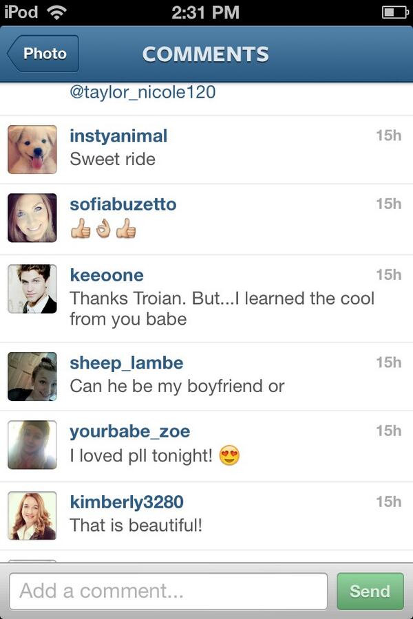 AVeryTroian's tweet image. KEEGAN COMMENTED ON TROIAN'S PHOTO "I LEARNED THE COOL FROM YOU BABE" HE CALLED HER "BABE" BABE! #Treegan