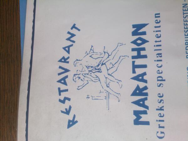 Dus toch vanaf vandaag is restaurant Marathon geopend. Gefeliciteerd met de opening.