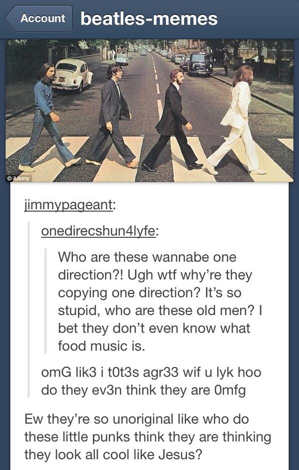 Beatles One Direction Meme