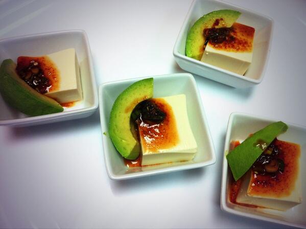 ShemaSushi's tweet photo. Let's try it! It's sweet treat by Shema!! Fresh tofu + soft avocado + special homemade dressing!!!  #LetsEatAtShema http://t.co/dp1ZAOGfvU