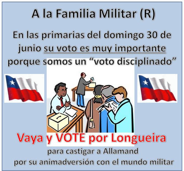 Compartan que el Plan Ahora llama a votar por Longueira para "CASTIGAR" a Allamand por su animadversion con militares