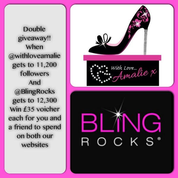 WithLoveAmalie's tweet photo. DOUBLE #GIVEAWAY #WIN for yourself &amp; someone special RT &amp; FOLLOW BOTH me &amp; @BlingRocks 

http://t.co/GEQyFXB4On

#twittersisters xxx